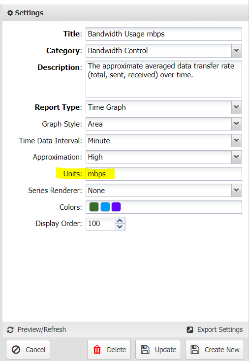Zen Software How To Make Your Bandwidth Graphs Show Mbps Rather Than 